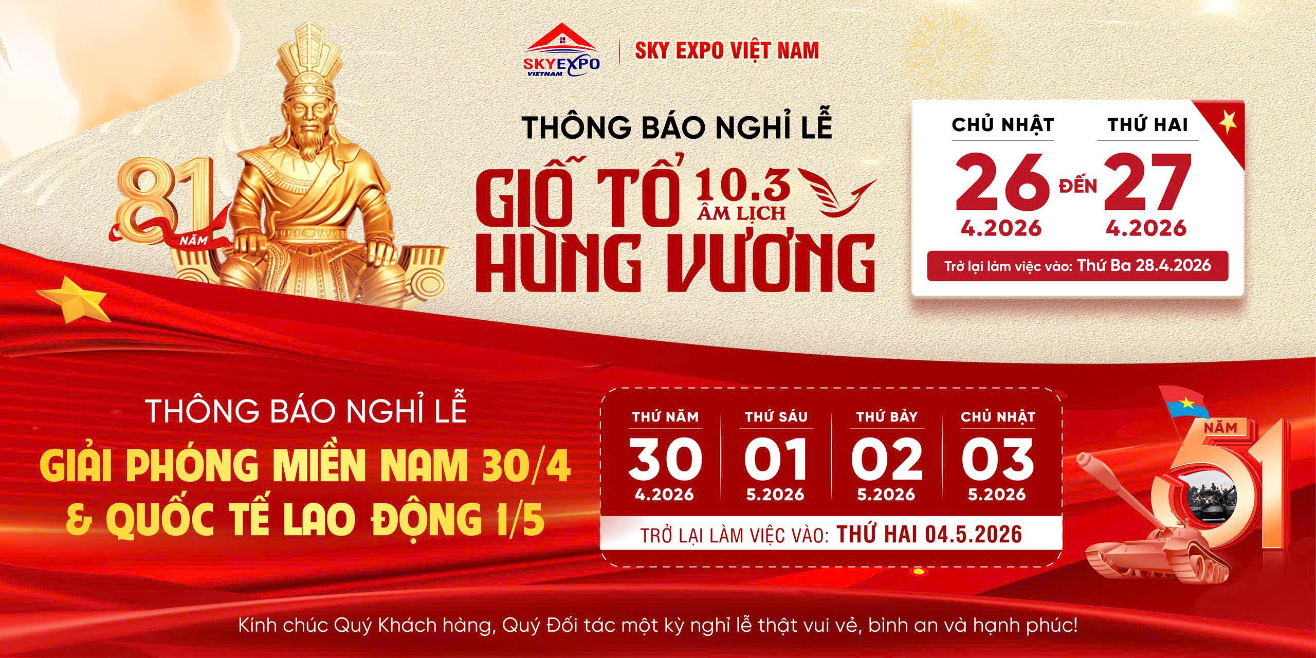 Lich nghi Le GioTo 30Thang4 1Thang5 nam 2026 Sky Expo new 1