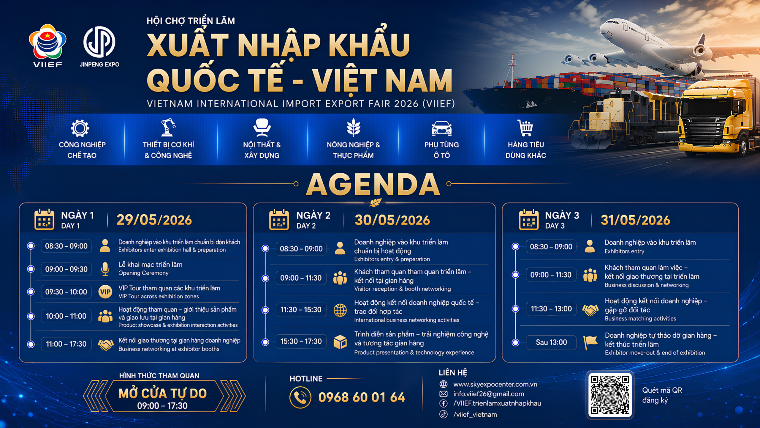 Agenda chương trình hoạt động triển lãm VIIEF 2026